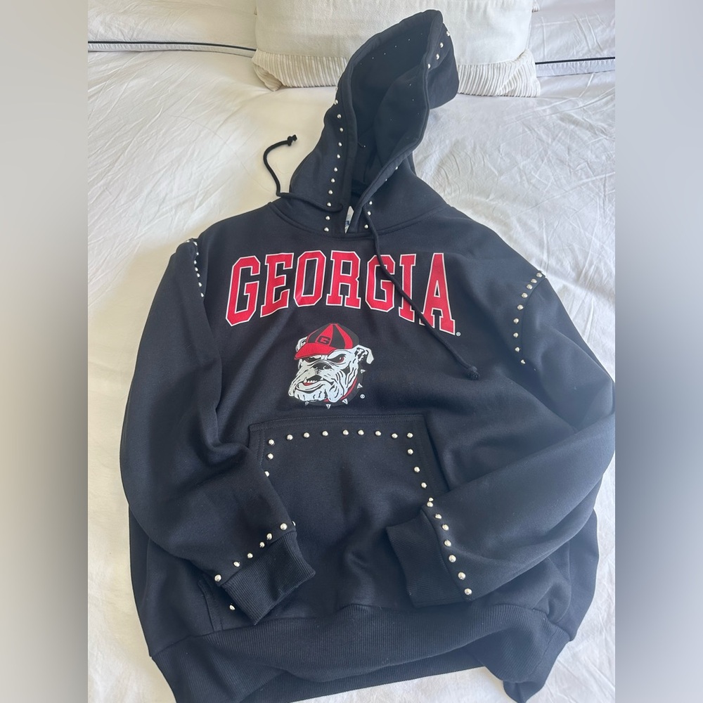 Gameday Couture Georgia Black Studded Hoodie